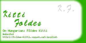 kitti foldes business card